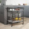 vidaXL Kitchen Trolley Gray Sonoma 32.3"x15.7"x30.9" Engineered Wood