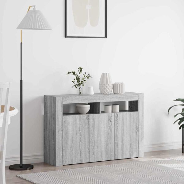 vidaXL Sideboard Grey Sonoma 45.67 x 11.81 x 29.53 in Engineered Wood