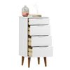 vidaXL Drawer Cabinet White Solid pine wood Standard Drawer Cabinet
