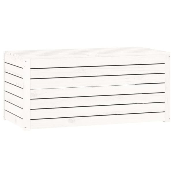 vidaXL Garden Box White Solid pine wood Medium Garden Box Rectangular