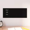 vidaXL Wall-mounted Magnetic Board Black 19.7"x7.9" Tempered Glass
