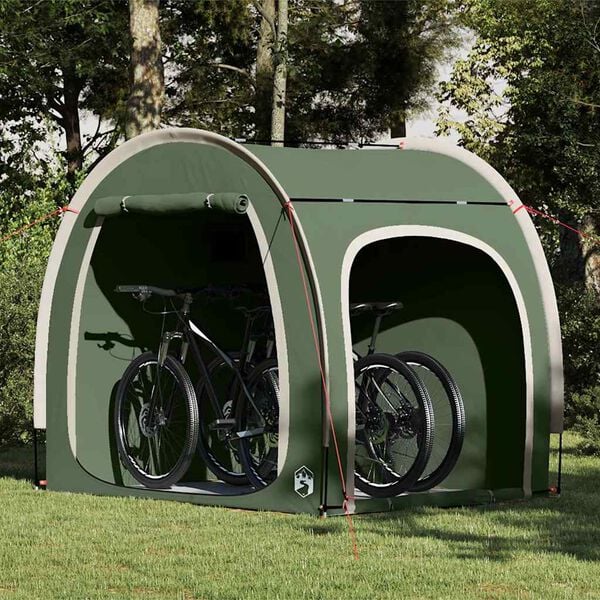 vidaXL Bike Storage Tent with Roof Green 218 x 156 x 180 cm