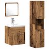 vidaXL Bathroom Furniture Set with Door 3 pcs Old Wood Engineered Wood
