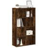 vidaXL Bookcase Smoked Oak Engineered wood Compact Bookcase