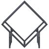 vidaXL Firewood Rack Anthracite 19.7x9.8x19.7" Cold-rolled steel