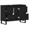 vidaXL Bathroom Cabinet with Drawer Black Oak 31.50 x 12.99 x 23.62 in