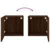 vidaXL TV Wall Cabinet Brown Oak 15.9x11.8x15.7" Engineered Wood