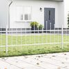 vidaXL Garden Fence 3 pcs White 170 x 140 cm Powder-Coated Steel
