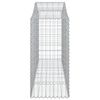 vidaXL Gabion Basket Set of 8 Silver Galvanized Iron Large Durable