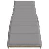 vidaXL Sun Lounger Set of 2 Beige frame with light grey cushions
