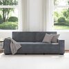 vidaXL 3-seater Sofa Dark grey Velvet, Plywood, Solid wood, Metal 3-seater