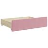 vidaXL Bed Drawer Pink Engineered wood and 100% polyester velvet Storage