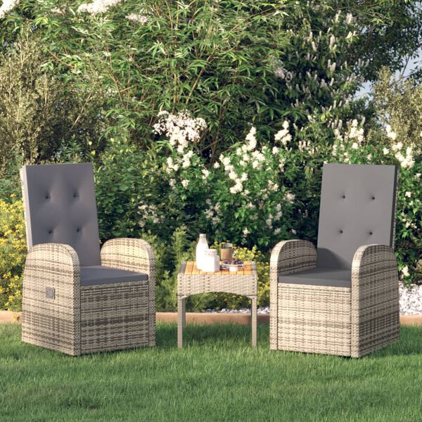 vidaXL Armchair Set of 2 Grey, Dark grey