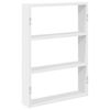 vidaXL Wall Shelf White Engineered wood 16.9 x 3.5 x 23.6 in Wall Shelf