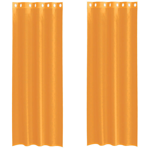 vidaXL Voile Curtains with Grommets 2 pcs Orange 55.1x118.1"