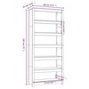 vidaXL Book Cabinet Grey Solid pine wood Large Book Cabinet