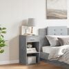 vidaXL Bedside Cabinet Concrete Grey Engineered Wood Small