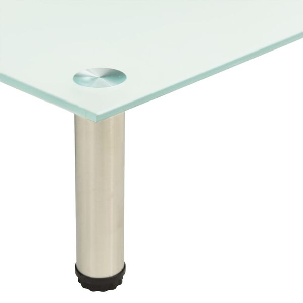 vidaXL TV Stand Transparent Tempered glass and stainless steel Small