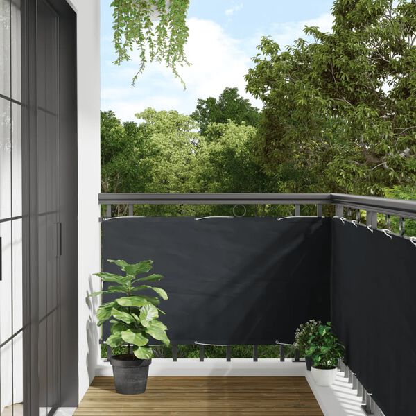 vidaXL Balcony Screen Oxford Fabric 29.5"x157.4" Anthracite