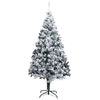 vidaXL Artificial Christmas Tree White 70.9" PVC and Steel and Plastic