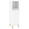 vidaXL Bathroom Furniture Set White Engineered Wood, Solid Eucalyptus Wood