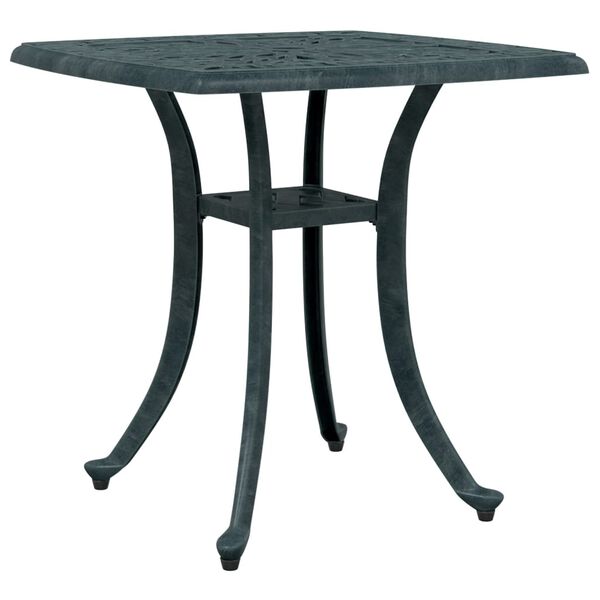 vidaXL Garden Table Green Cast Aluminum Medium Durable Garden Table