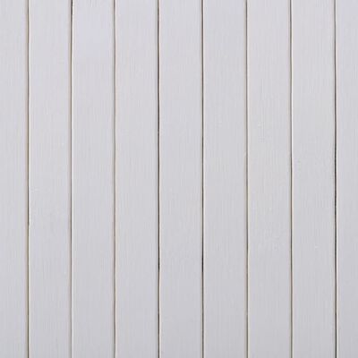 vidaXL Room Divider Bamboo White 98.4"x65"