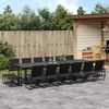 vidaXL Garden Dining Set Black