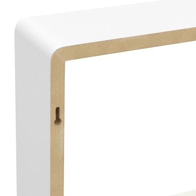 vidaXL Wall Cube Shelves 3 pcs White MDF