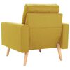 vidaXL Armchair Yellow 100% polyester fabric, solid pine wood, rubber wood