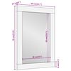 vidaXL Bathroom Mirror Natural Bleach Solid mango wood and glass