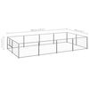 vidaXL Dog Kennel Silver Steel 86.1 sq ft Durable Dog Kennel