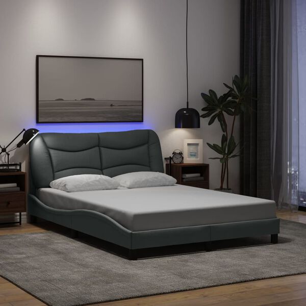 vidaXL Bed Frame Light grey