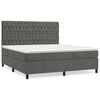 vidaXL Box Spring Bed Dark Grey Velvet Queen Adjustable Height