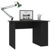 vidaXL Desk Black Engineered Wood 43.3x23.6x28.7 in Desk Rectangular