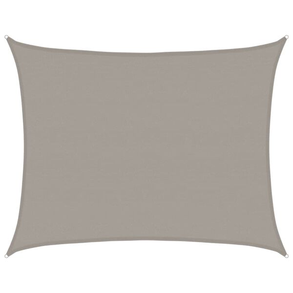vidaXL Sunshade Sail 1.75 oz/ft&sup2; Rectangular Light Grey 19.7x26.2' HDPE