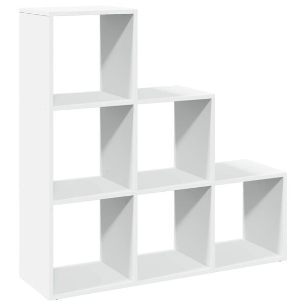 vidaXL Room Divider Bookcase White Engineered Wood Medium