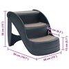 vidaXL Dog Stair Dark grey PP (polypropylene), felt Foldable Dog Stairs