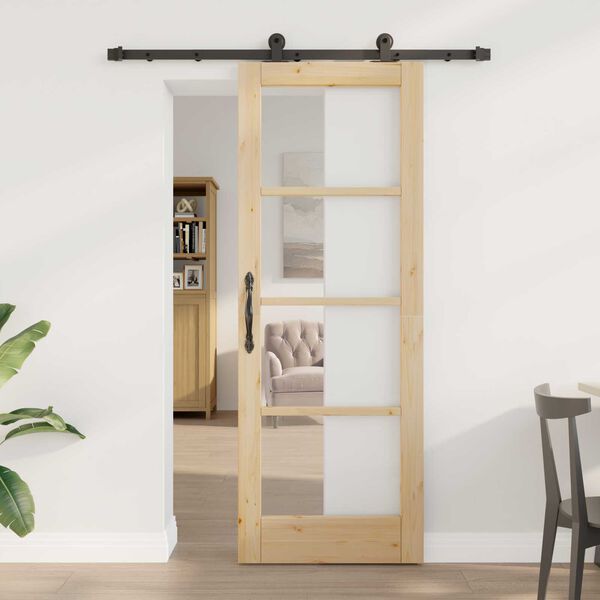 vidaXL Sliding Door ORKDAL Natural 28.94 x 78.15 in