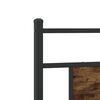 vidaXL Bed Frame Smoked Oak Engineered Wood and Steel 35.4 x 78.7 in