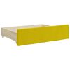 vidaXL Bed Drawer Yellow Engineered wood, Velvet (100% polyester) Standard