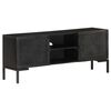 vidaXL TV Cabinet Black Solid mango wood, powder-coated steel 45.3 in