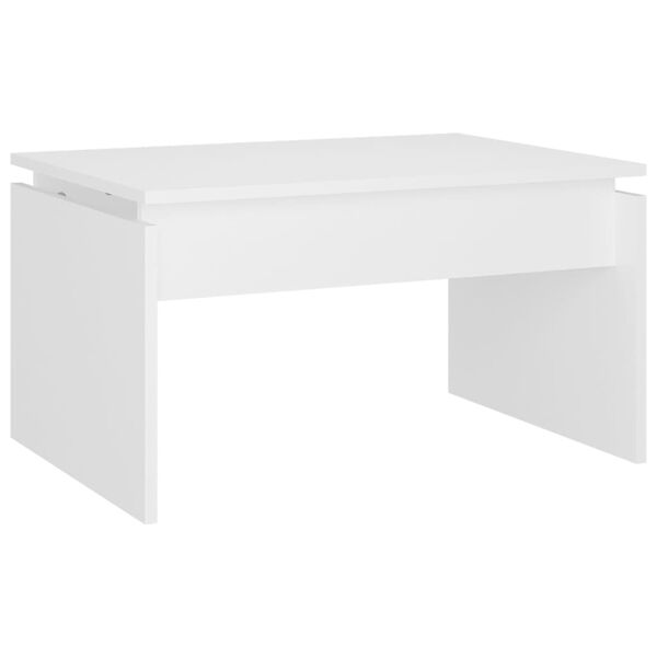 vidaXL Coffee Table White Engineered Wood 26.8 x 19.7 x 15.0 in Simple