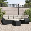 vidaXL Garden Sofa Set Black, Cream White