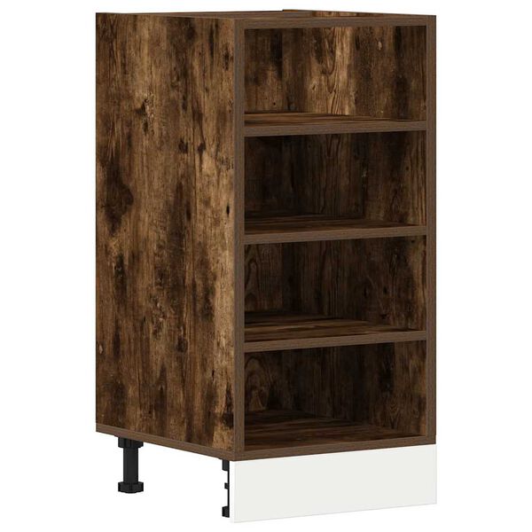 vidaXL Bottom Cabinet Smoked oak Engineered wood Medium Adjustable Feet
