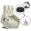 vidaXL Electric Stand Up Massage Recliner Chair Cream