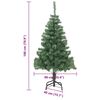vidaXL Christmas Tree with 300 LEDs with Stand Green 70.9" PVC