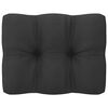 vidaXL Corner Sofa Black Solid pine wood, 100% polyester fabric