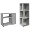 vidaXL Corner Cabinet Concrete Gray Engineered wood Compact Minimalist