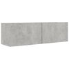 vidaXL TV Cabinet Set Set of 3 Concrete Gray Engineered Wood